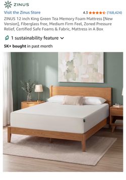 Like new king size Memory foam Mattress