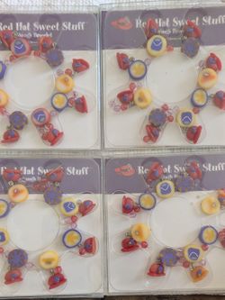 Red Hat Society Sweet Stuff Bracelets And Earrings Repair/Resell
Charm Bead Kit Supplies
"Brand new old-stock in boxes, but the original clear string