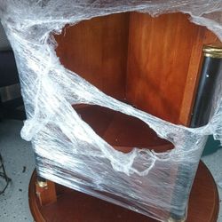 Round Wooden Table With Turntable