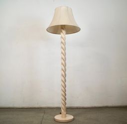 1970’s Hollywood Regency Barley Twist Metal Floor Lamp