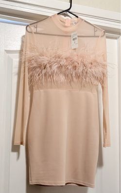 Fashion Nova Sheer Fuzzy Dress