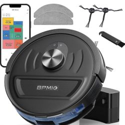 Vacuum and Mop Combo, 5500Pa Strong Suction, LiDAR Navigation with Smart Mapping