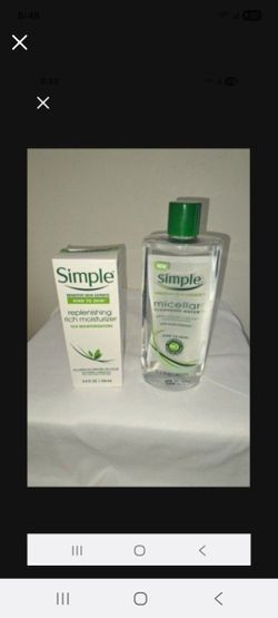 Simple Micellar Cleansing Water + Simple Moisturizer 
