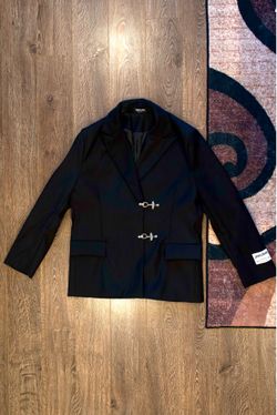 Nightcity Oversized Fireman Buckle Suit Blazer