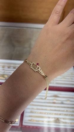 14k Quinceañera Bracelet