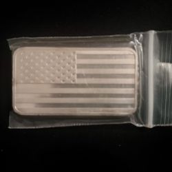 5oz Silver Bar American Flag 