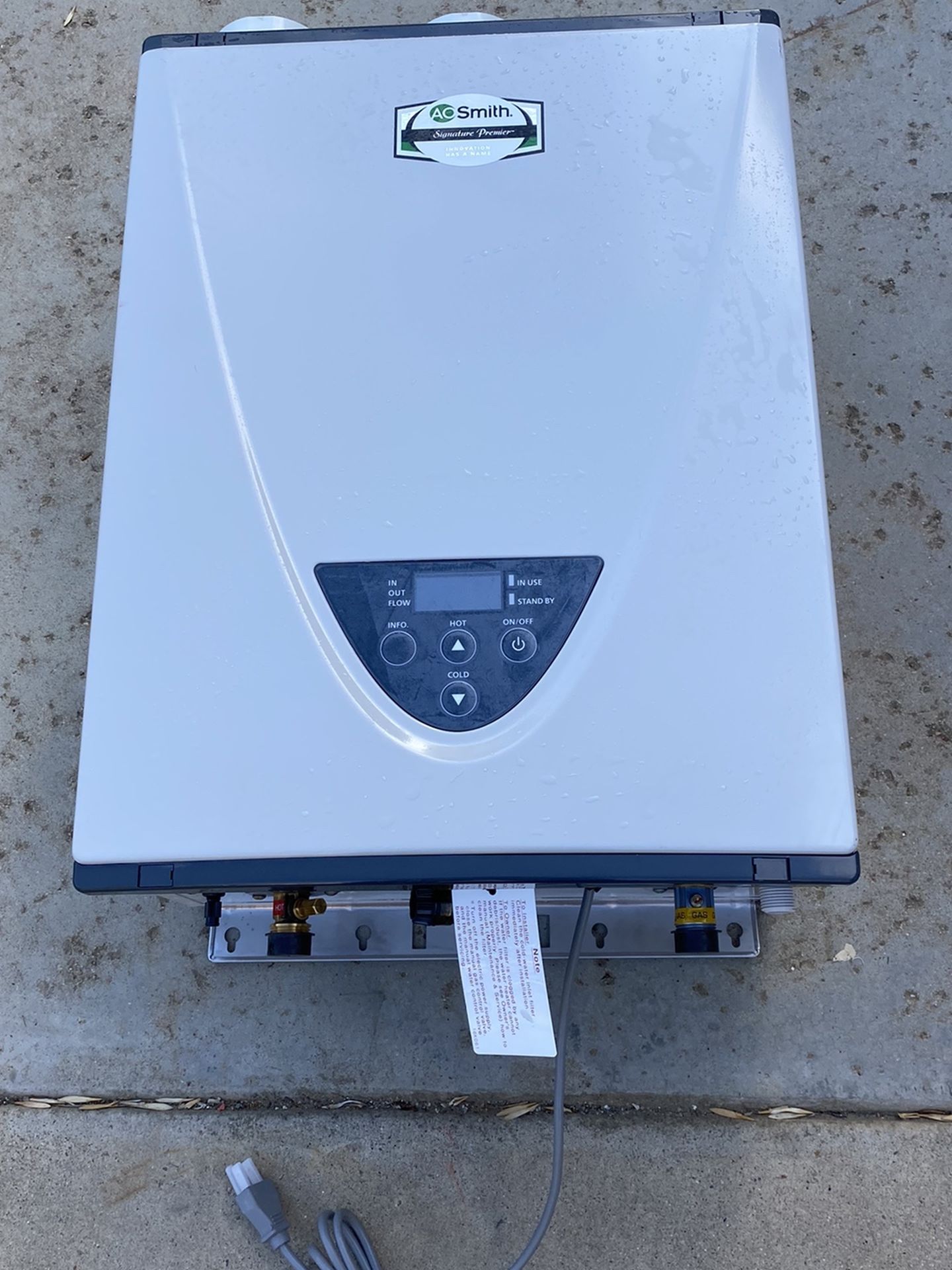 IndoorsTankless water heater