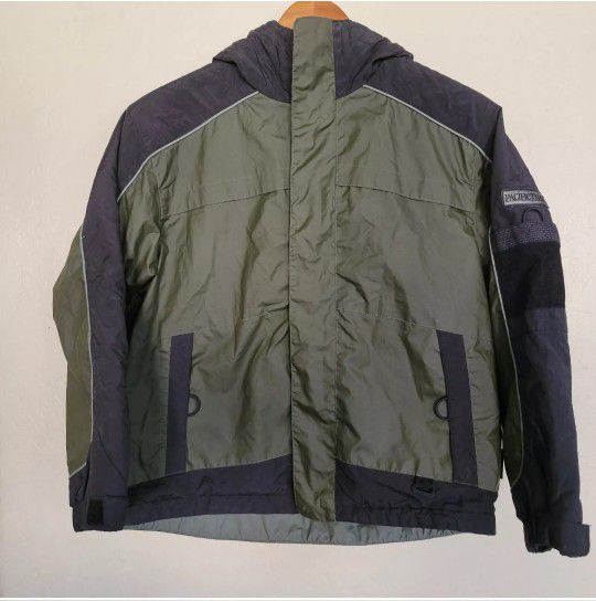 Pacific Trail Boy's Coat Jacket Size M 10/12 Black Green Parka