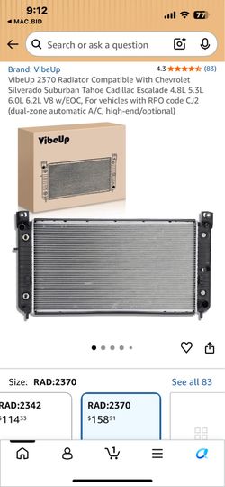 Chevy 99-14’ New 33” Radiator.  See All Photos !