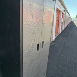 Gladiator Steel Freestanding Garage Cabinet Silver Tread Assembled (36 in. W x 72 in. H x 18 in. D)