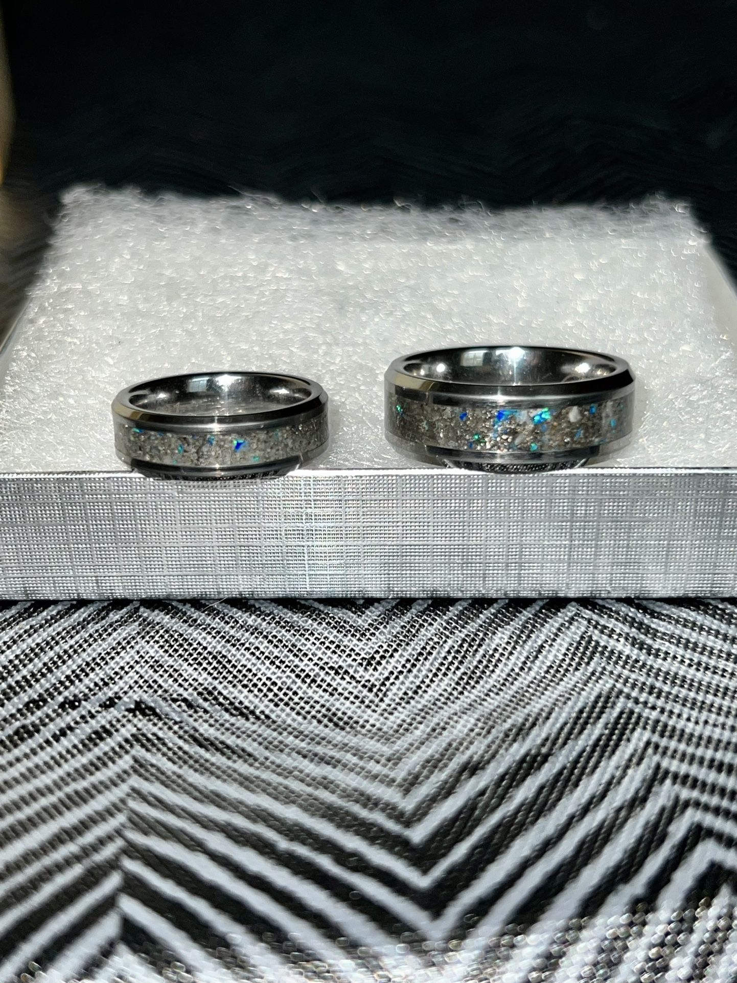 ‘Star Dust’ Wedding Rings