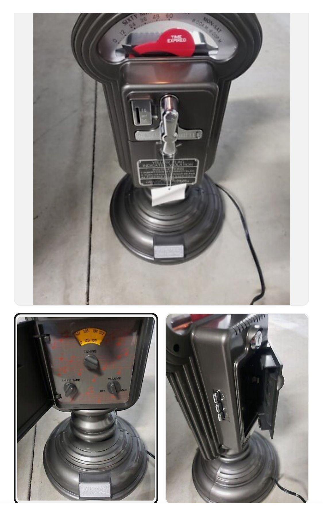 THOMAS DUNCAN LIMITED EDITION AM/FM RADIO CASSETTE REPLICATION PARKING METER 