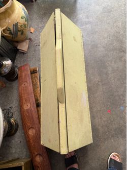 Handmade tool box filled with tools