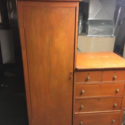 Antique Chifforobe Dresser Still Has the skeleton key