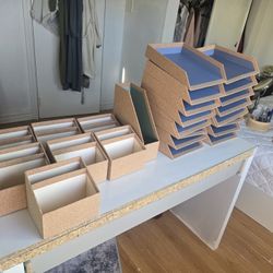 Set Of 22 Desk Office Items With Cork Side 