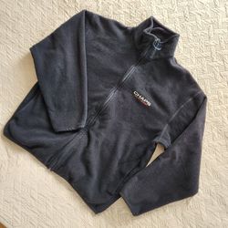 Chaps Ralph Lauren Men's Full Zip Fleece Black Large  Jacket Coat 
