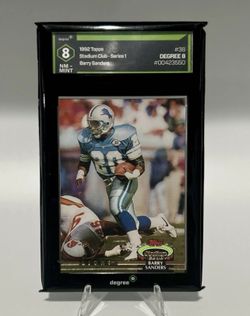 Barry Sanders 1992 Topps Stadium Club - #38 Grade 8 By Degree