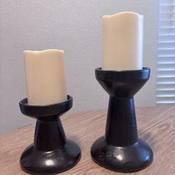 Black/Brown Candle Holders