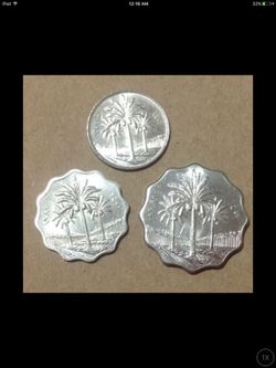 1981 Iraq lot of 3 coins, Uncirculated