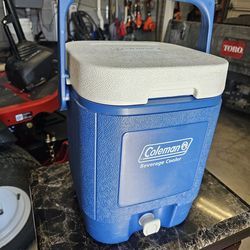 Vintage Blue Coleman 3 Gallon Drink Cooler Water Jug