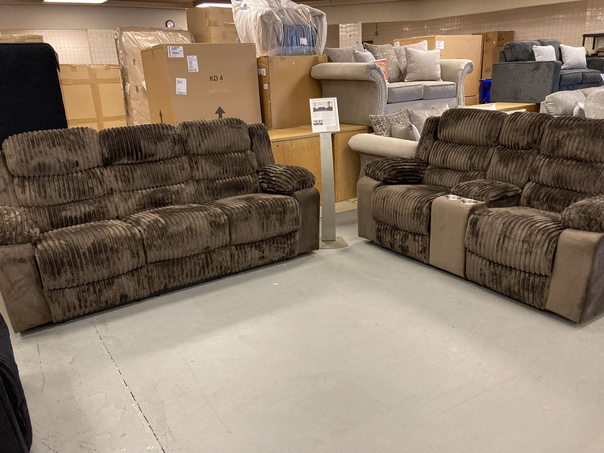 New Reclining Sofa And Loveseat