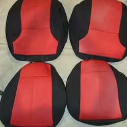 Prius front seat covers, K&N air filter, wiper blade replacements, and steering wheel cover