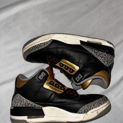 (Men’s 8.5) Nike Air Jordan 3 Retro | Black/ Gold Cements |