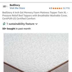 Memory  Foam Mattress  Topper And Comforter And Sheets 