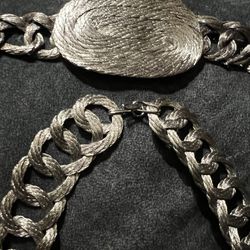 Woven Chain Belt & NECKLACE RARE PAIR