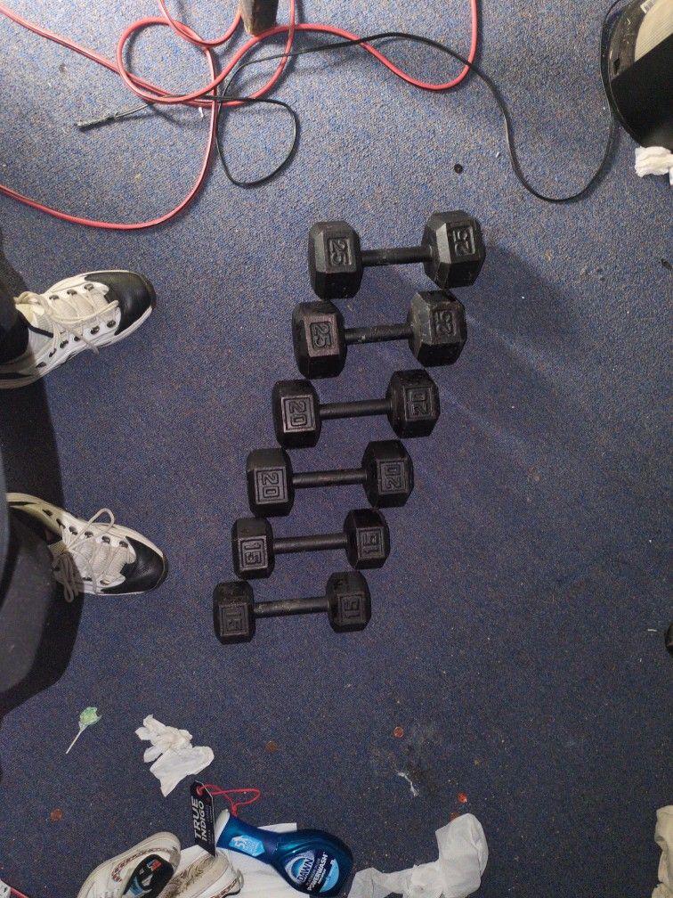 Dumbbells 25-20-15 Plus The Perfect Push-ups And A Pull Up Bar