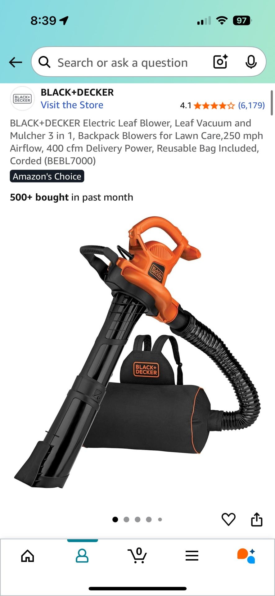 Black & Decker Leaf Blower & Vacuum