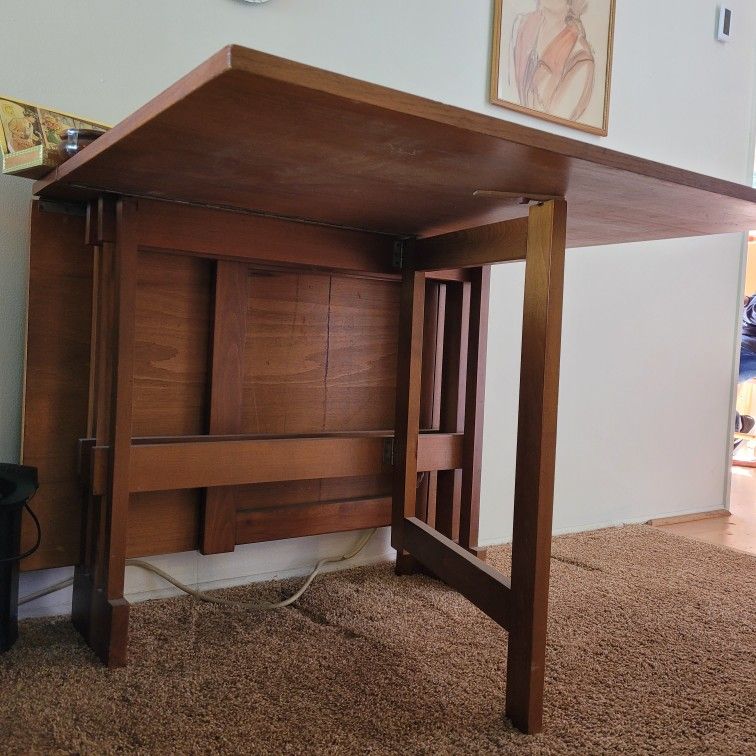 Mission Style Antique Drop Down Table