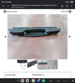 Garage Pro Rear Step Bumper 98-04 S10