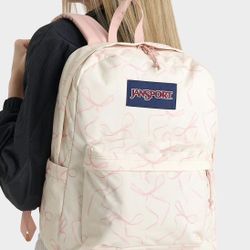 Jansport Pink ribbon/bow Backpack 