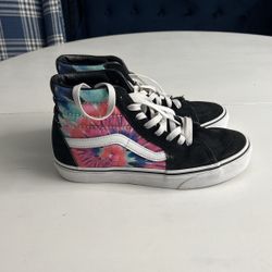 Tie Dye Vans Hightops  Size 7 .5 Women 6 Men