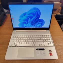 Fixed Price: HP Rose Gold Notebook 15.6" Laptop Ryzen 5/ 8GB/ 256 SSD Vega 8 Win 11 #1127