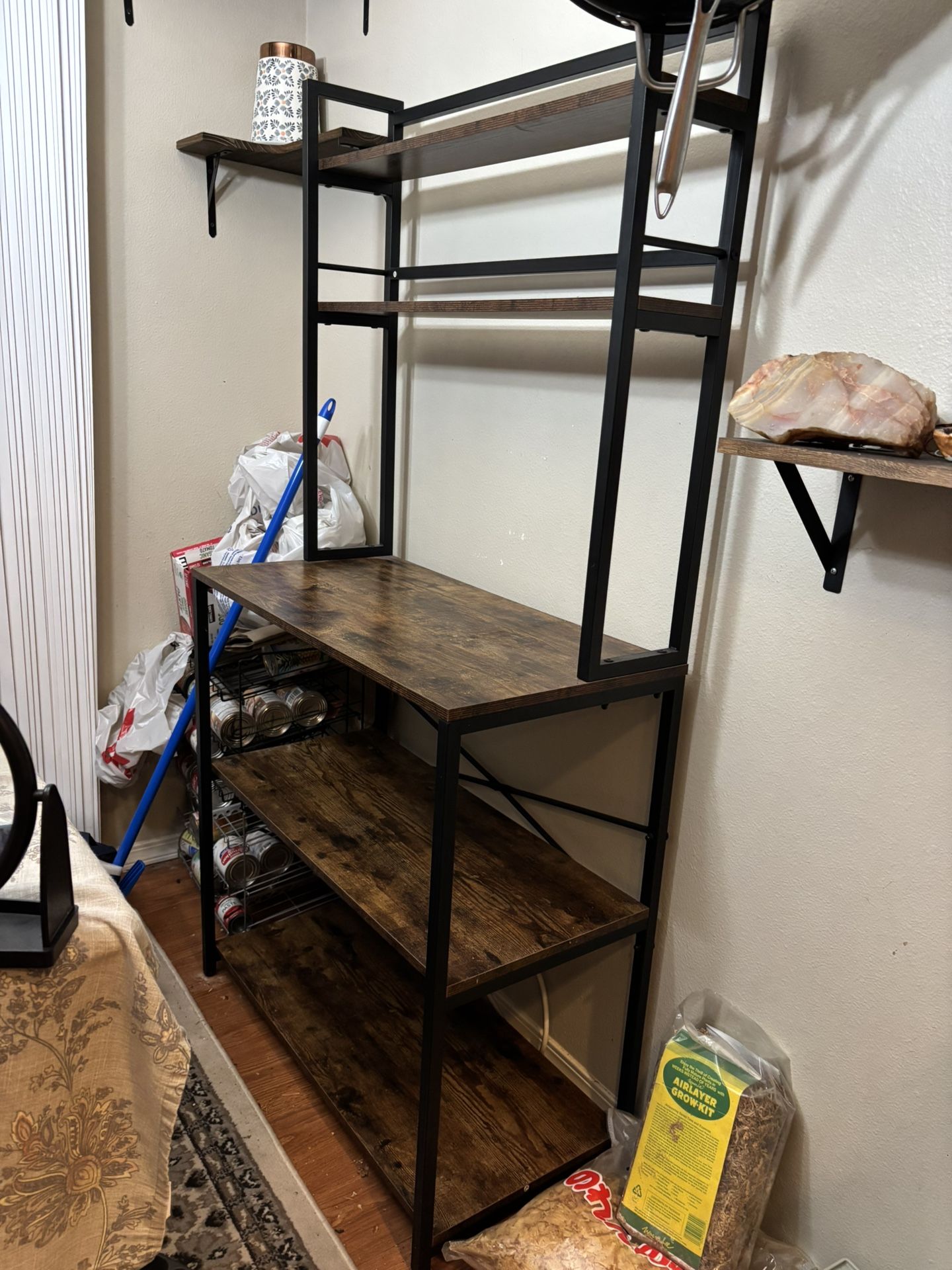WOOD METAL SHELF