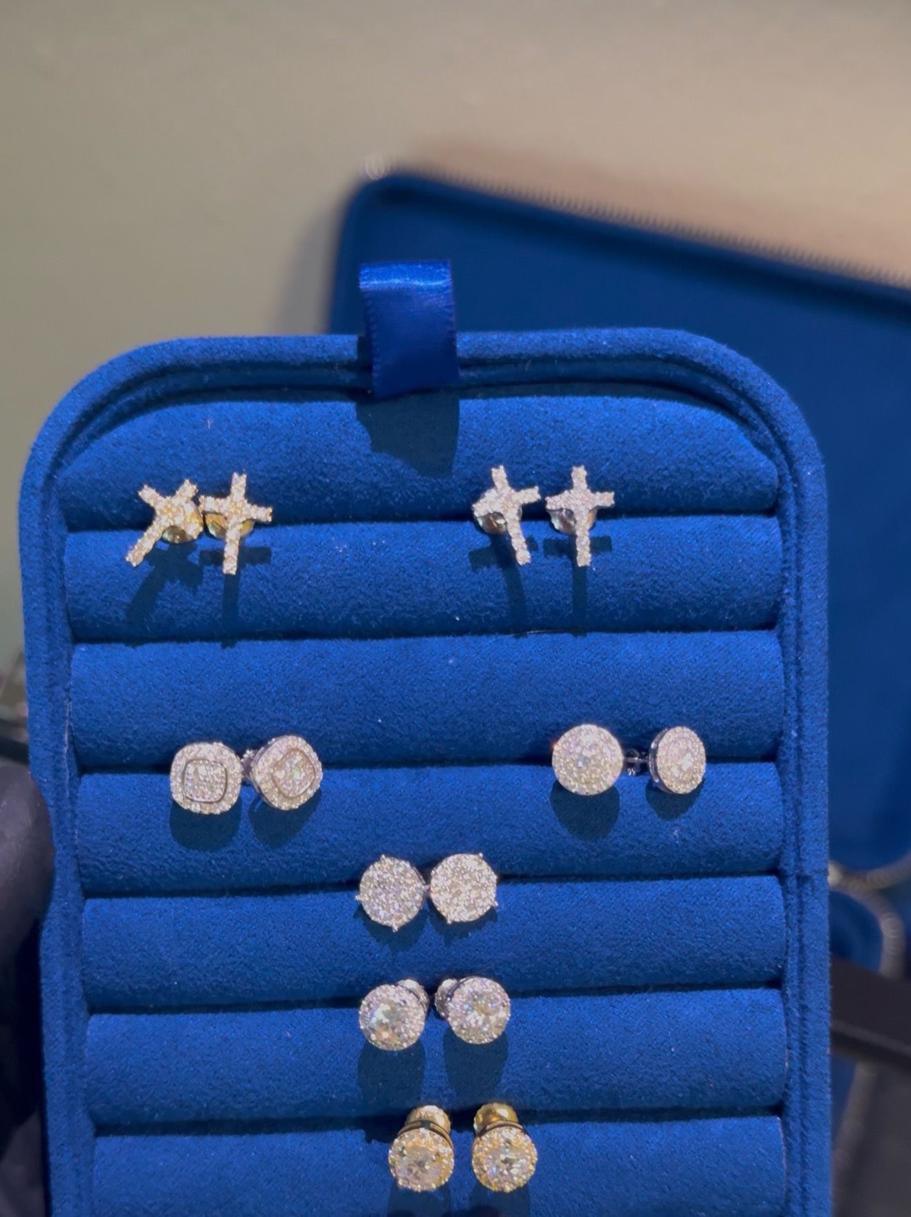 Moissanite earrings Vvs1 screw back