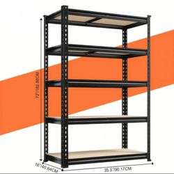 NEW IN A BOX 72 Inch Heavy-duty Metal Storage Rack, Adjustable Height, Easy Assembly for Garage, Warehouse, Home, Office Shelves.

1 left, 55 firm pic