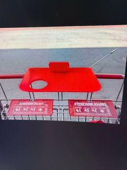 Red Shopping Cart Tray with Cup Holder