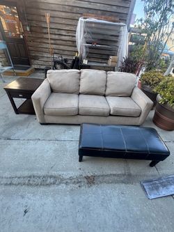 Couch end table bench