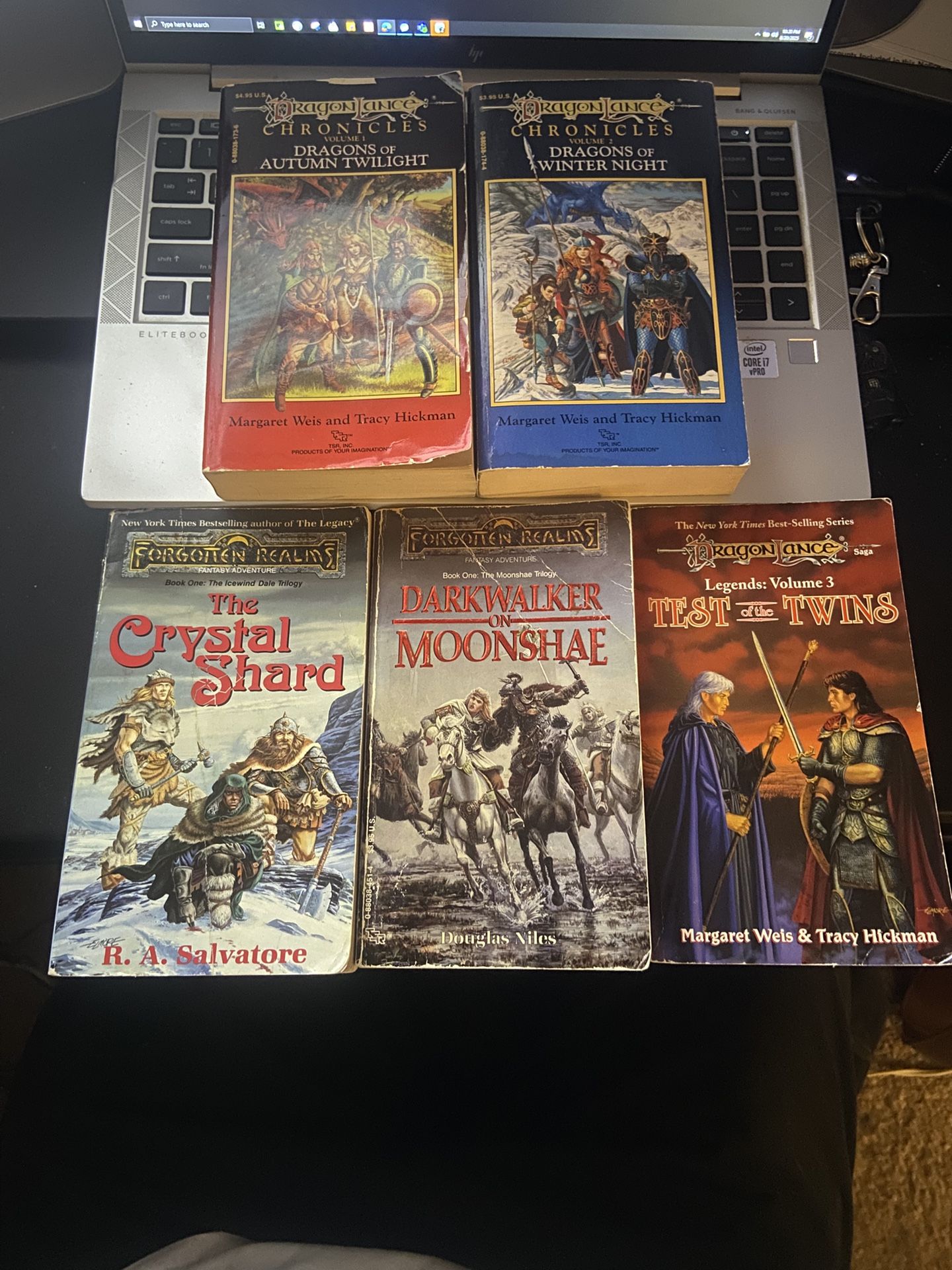 Fantasy Book Lot - 1984 DRAGONLANCE CHRONICLES Vol.1 w others! Forgotten Realms