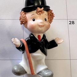 Vintage Charlie Chaplin 1983 Enesco Bone China Figurine In Excellent Condition .