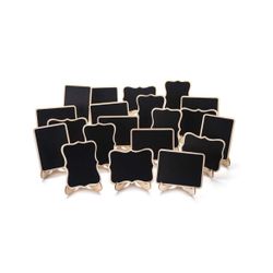 Decorative 20 Pack Mini Chalkboard Signs With Stands, NEW!! NIB