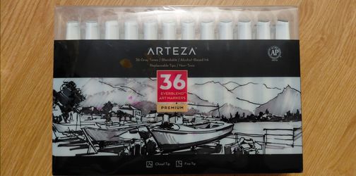 Arteza Everblend Premium Art Markers 36-Pack Gray Tones