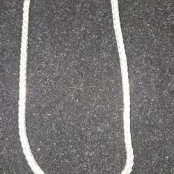 Vintage Silver Tone Braided Woven Heavy Magnetic Clasp Chain Necklace 18"L