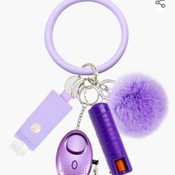 Wristlet Bracelet Keychain, 7in1 Cute Keychain Set