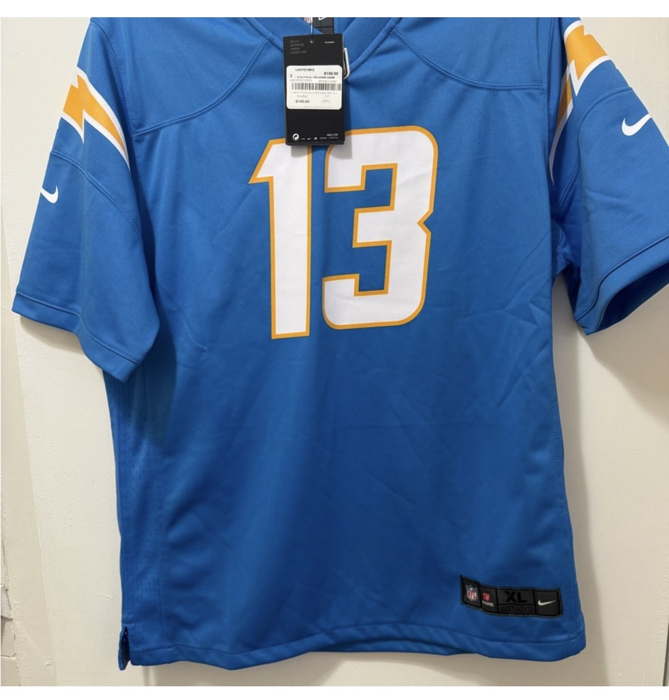 NFL CHARGERS Home Jersey Youth XL NWT