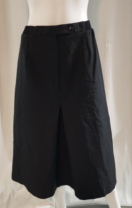 Vintage Haberdasbery A-line Pleated Front Black Skirt Plus Size 20w