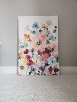 Etta Avenue "Poppies and Sweetpeas" Canvas Print (27×18")